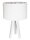 Lampe de table SOWA Blanc Rose Bois 46cm Trépied Rétro