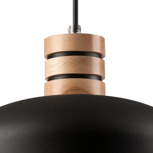 Lampe à suspendre Lampe de salle à manger Noir Bois