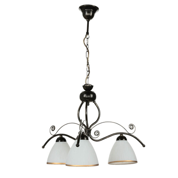 Shabby Noir Suspension 3-flmg Art Nouveau