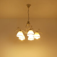 Shabby Blanc Suspension Métal 5-flmg Table de...