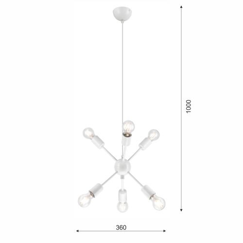 Lampe à suspendre élégante ANETHA Blanc Table à manger moderne