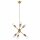 Lampe à suspendre métal or 6-flmg table à manger stylée