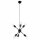 Lampe à suspendre de table noir métal 6-flmg