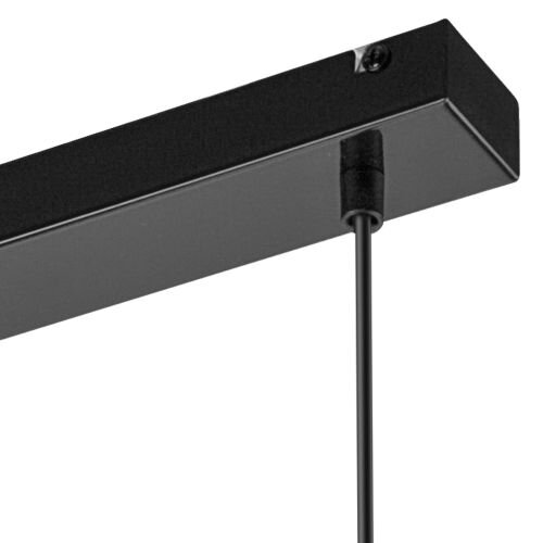 Suspension table à manger noir bois 3xE27 allongée