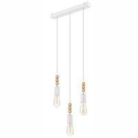 Lampe à suspendre Blanc Bois long Table à...