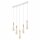 Blanc Suspension Bois 5xE27 longue Table de salle à manger moderne