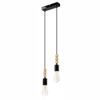 Suspension CHANIA Noir long Lampe de table &agrave; manger
