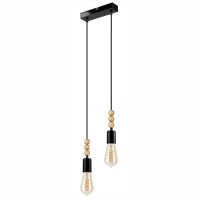 Suspension CHANIA Noir long Lampe de table à manger