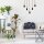 Noir Lampe suspendue en bois 5-flmg longue table à manger