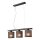 Marron Noir Lampe &agrave; suspendre Tissu 3-flmg Table de salle &agrave; manger