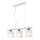 Lampe &agrave; suspendre Abat-jour Blanc Tissu 3-flmg allong&eacute;