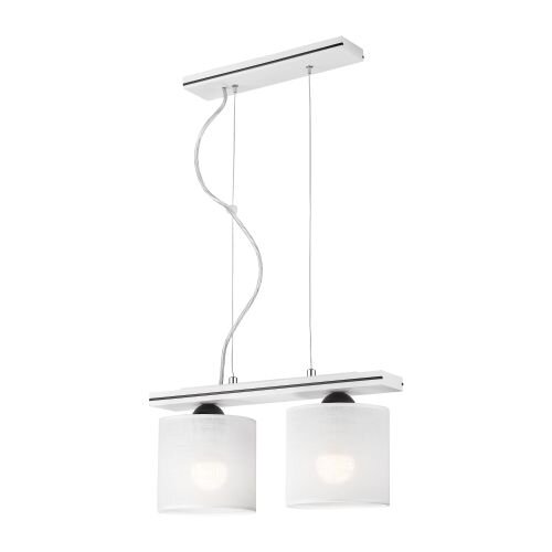 Brillante lampe à suspendre CARESA Blanc longue table à manger