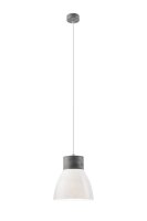 Lampe à suspendre abat-jour gris rétro rond...