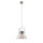 Lampe &agrave; suspendre design industriel gris verre rond table &agrave; manger