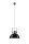 Lampe &agrave; suspendre verre noir rond table &agrave; manger industrielle