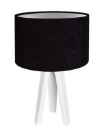 Tripod lampe de table noir argent&eacute; r&eacute;tro...