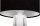 Tripod lampe de table noir argenté rétro 46cm bois