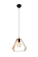 Lampe &agrave; suspendre LIA Noir Bois Salle &agrave;...