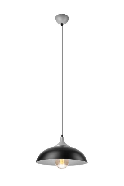 Lampe à suspendre rétro en noir argenté ronde table à manger