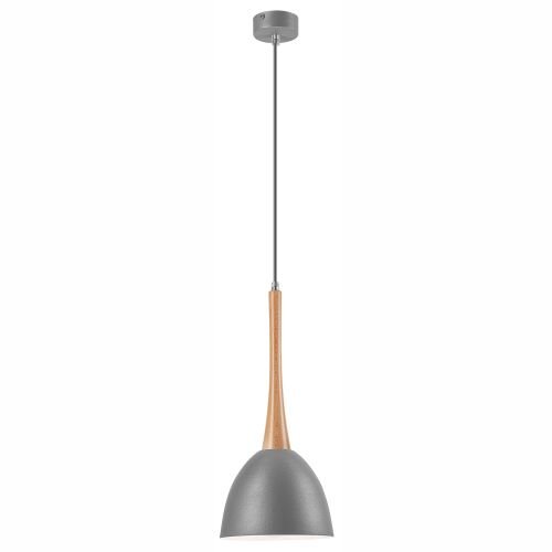 Table à manger lampe suspendue argent bois salon luminaire