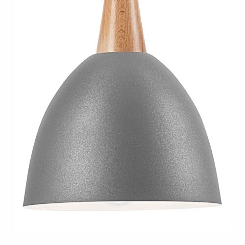 Table à manger lampe suspendue argent bois salon luminaire