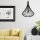 Design Suspension Noir Métal Lampe à suspendre