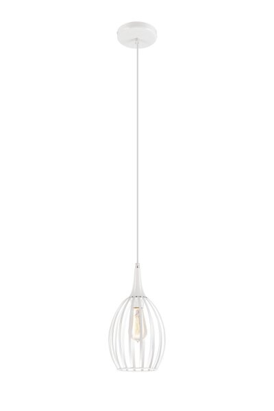 Lampe à suspendre ronde Blanc Métal Lampe de table à manger
