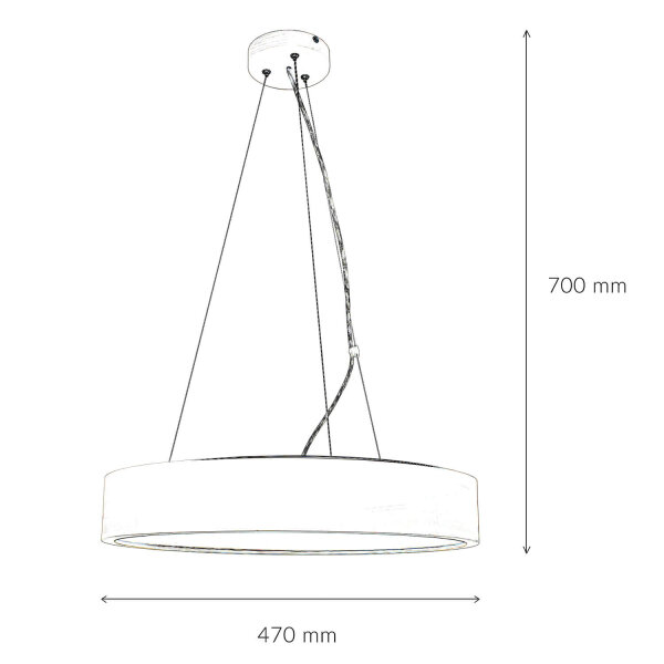 Lampe à suspendre bois chêne verre 3-flmg Ø47cm cuisine