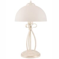 Lampe de table Blanc 43cm Métal rond Rustique LIRLIN