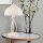 Lampe de table Blanc 43cm Métal rond Rustique LIRLIN