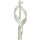 Lampe de table métal shabby blanc tissu rond maison de campagne