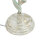 Lampe de table métal shabby blanc tissu rond maison de campagne