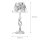 Lampe de table métal shabby blanc tissu rond maison de campagne