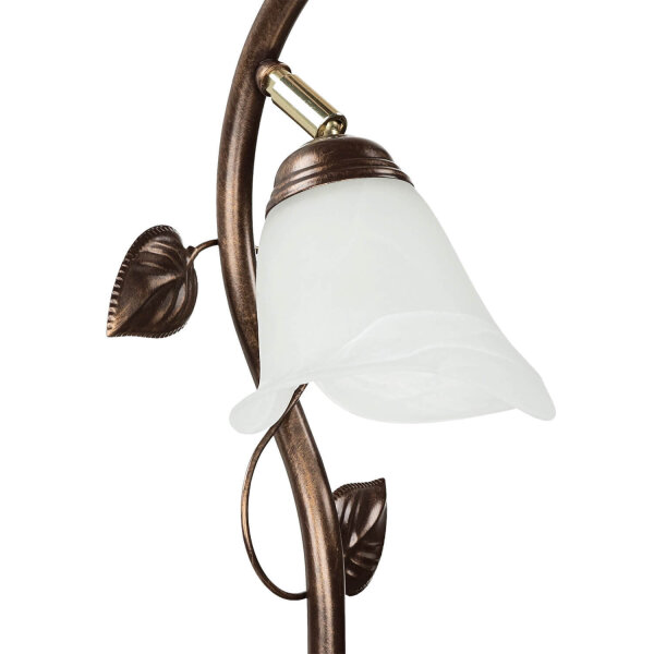 Lampe de table Ambiente Abat-jour en verre Shabby brun antique