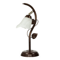 Lampe de table Ambiente Abat-jour en verre Shabby brun...