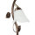 Lampe de table Ambiente Abat-jour en verre Shabby brun antique