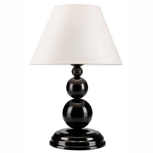 Lampe de table en tissu noir H:38cm Landhaus MADISYN