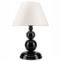 Lampe de table en tissu noir H:38cm Landhaus MADISYN