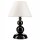 Lampe de table en tissu noir H:38cm Landhaus MADISYN