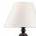Lampe de table en tissu noir H:38cm Landhaus MADISYN