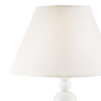 Lampe de table MADISYN Blanc Tissu H:38cm rond Campagne