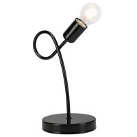 Lampe de table MADALYNN Noir Moderne H:32cm M&eacute;tal