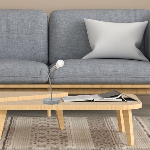 Lampe de table en métal Gris H:32cm stylé MADALYNN