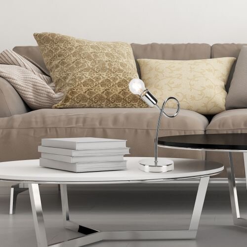 Lampe de table MADALYNN Chrome Moderne H:32cm Métal