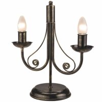 Lampe de table Métal Noir Rustique H:36cm Antique
