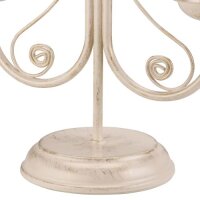 Lampe de table Shabby Blanc Métal H:36cm Rustique