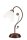 Lampe de table Shabby Marron Rustique 39cm Lampe en m&eacute;tal