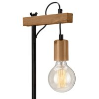 Lampe de table noire en bois 56cm polyvalente AMIDA