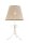 Beige Lampe de table tissu rond campagne ABUELA
