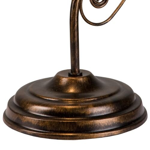 Lampe de table en verre Shabby Noir H:39cm Lampe ancienne